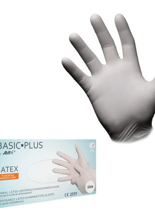 AMPri Basic-Plus Latex Einmalhandschuhe weiß 100 Stück