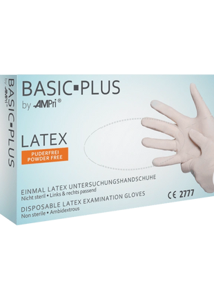AMPri Basic-Plus Latex Einmalhandschuhe weiß 100 Stück