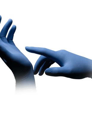 AMPri Med-Comfort blue Latex Einmalhandschuhe blau Gr. S–XL