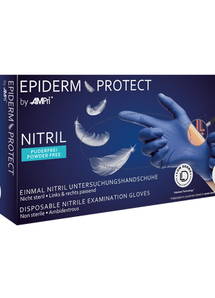 AMPri Epiderm Protect Med-Comfort Nitril Einmalhandschuhe blau Gr. XS–XL