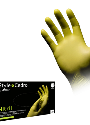 AMPri Style Cedro Med-Comfort Nitril Einmalhandschuhe cedrogrün Gr. XS–XL