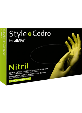 AMPri Style Cedro Med-Comfort Nitril Einmalhandschuhe cedrogrün Gr. XS–XL