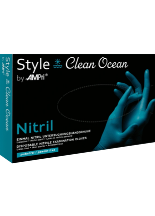 AMPri Style Ocean Med-Comfort Nitril Einmalhandschuhe türkis/grün Gr. XS–XL