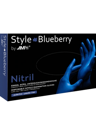 AMPri Style Blueberry Med-Comfort Nitril Einmalhandschuhe dunkelblau Gr. XS–XL