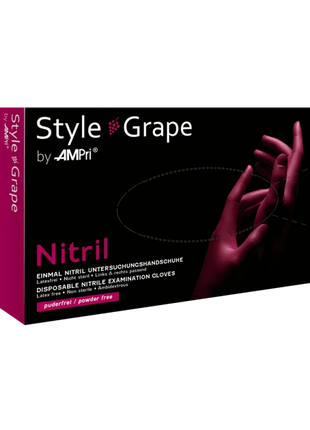 AMPri Style Grape Med-Comfort Nitril Einmalhandschuhe bordeaux Gr. XS–XL