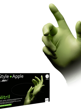 AMPri Style Apple Med-Comfort Nitril Einmalhandschuhe apfelgrün Gr. XS–XL