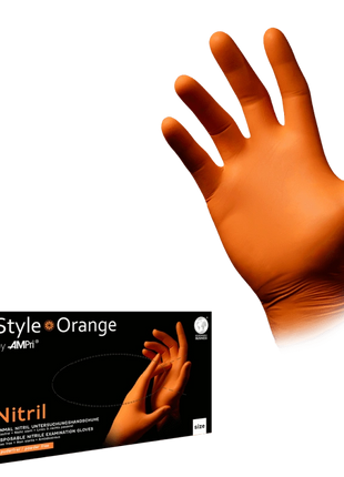 AMPri Style orange Med-Comfort Nitril Einmalhandschuhe orange Gr. XS–XL