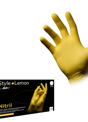 AMPri Style Lemon Med-Comfort Nitril Einmalhandschuhe gelb Gr. XS–XL