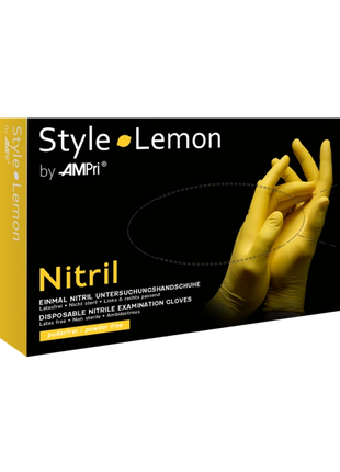 AMPri Style Lemon Med-Comfort Nitril Einmalhandschuhe gelb Gr. XS–XL