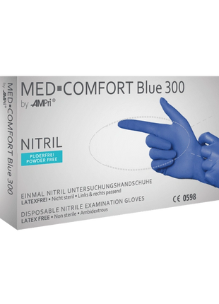 AMPri Med-Comfort blue 300 Nitril Einmalhandschuhe blau Gr. S–XL