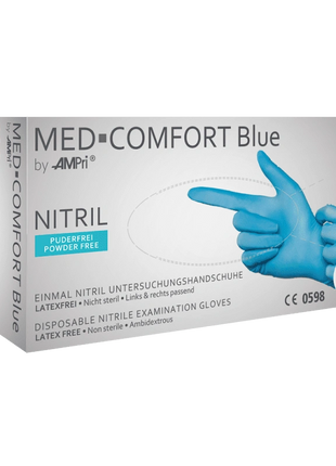 Med-Comfort Nitrilhandschuhe AMPri blau puderfrei XS–XXL