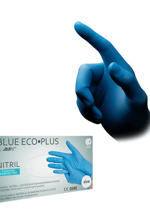 Eco-Plus blue Nitril Einweghandschuhe blau Classic puderfrei XS–XXL