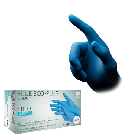 Blaue Nitril-Untersuchungshandschuhe, pulverfrei, latexfrei, Einweg, für medizinische Pflege und Homecare