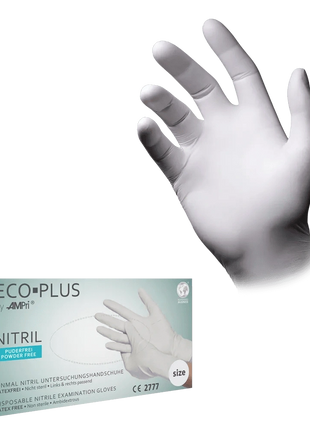 AMPri Eco-Plus Nitril Einmalhandschuhe weiß Gr. XS–XL