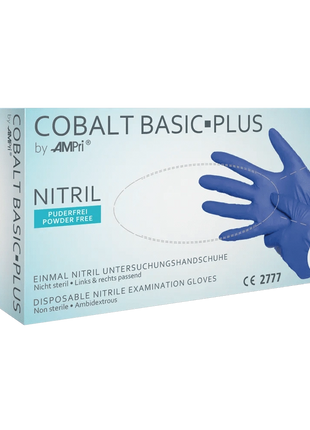 AMPri Cobalt Basic-Plus Nitril Einmalhandschuhe kobaltblau Gr. XS–XL
