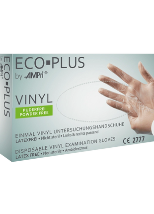 AMPri Eco-Plus Vinyl Einweghandschuhe weiß puderfrei