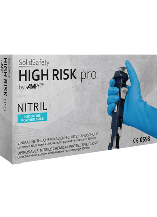 AMPri Solidsafety AMPri High Risk Pro Nitril Einmalhandschuhe blau