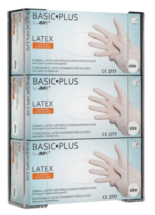 AMPri Handschuh-Dispenserhalter Acryl Trio transparent für 3 Boxen