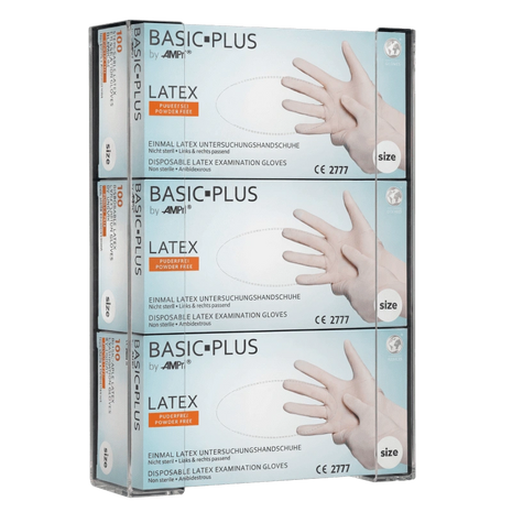 Puderfreie Latex-Untersuchungshandschuhe Basic-Plus, Einmalhandschuhe für medizinische Pflege und Homecare