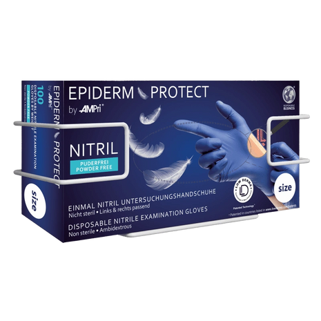 Epiderm Protect Nitril Untersuchungshandschuhe, puderfrei, ambidextrous, für medizinische Pflege und Homecare