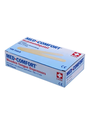 Med-Comfort Holzmundspatel abgerundet getrommelt 150x17mm