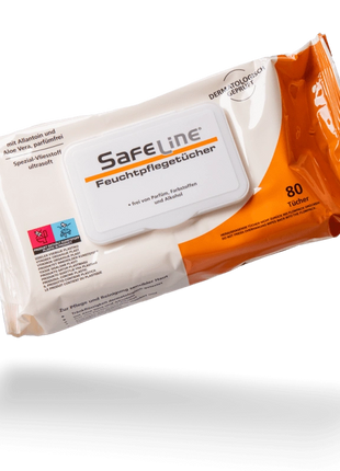 Safeline Feuchttücher mit Pop-up Deckel Aloe Vera & Allantoin 80 Stück