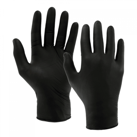 Ulith® Basic Intense Softer Einweghandschuhe schwarz Nitril Typ 30 – 100 Stk./Box