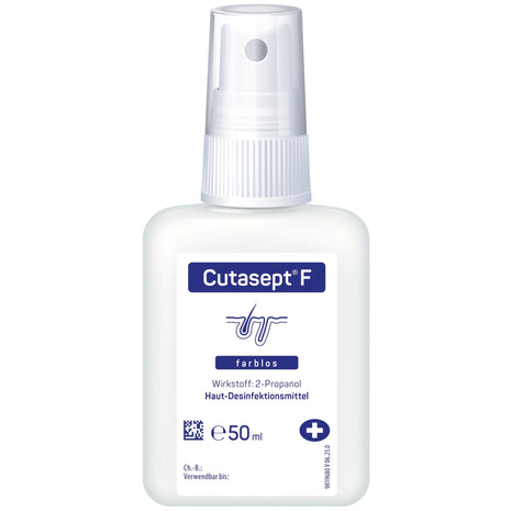 Cutasept F farblos Haut-Desinfektionsmittel 50 ml mit 2-Propanol, Sprayflasche für medizinische Pflege