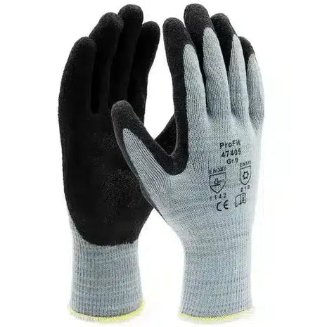 Winter Arbeitshandschuhe Super Cool Latex grau schwarz