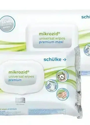mikrozid universal wipes premium und premium maxi, antibakterielle Desinfektionstücher, Schülke
