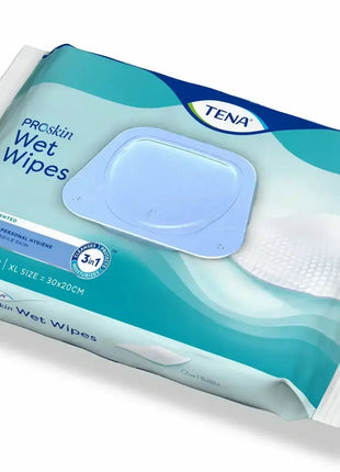TENA PROskin Wet Wipes XL Feuchttücher, 48 Stück, sanfte Reinigung für empfindliche Haut