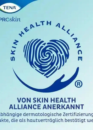 TENA ProSkin Siegel, Skin Health Alliance anerkannt, dermatologisch getestete Hautverträglichkeit