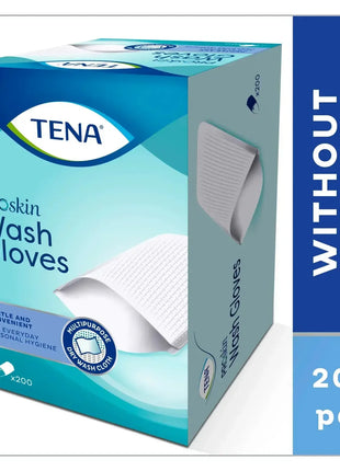 TENA ProSkin Waschhandschuhe ohne Innenfutter, Einweg, 200 Stück, Hygienebedarf