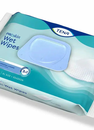 TENA PROskin Feuchttücher XL, Hygienetücher für empfindliche Haut, 48 Stück, verschließbare Verpackung