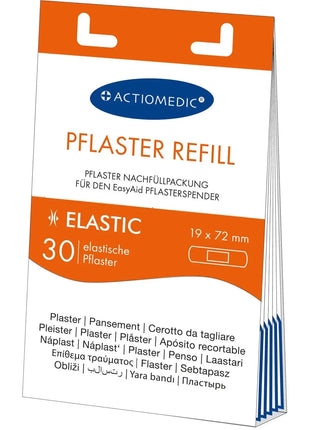 Actiomedic Pflaster Refill, elastisch, 30 Stück, 19x72mm, Nachfüllpackung Hygiene Pflaster