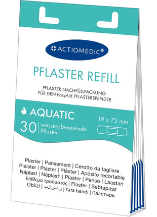 Actiomedic Aquatic Pflaster Refill, wasserabweisende Nachfüllpflaster, 30 Stück, 19x72mm