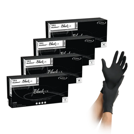 Latexhandschuhe schwarz