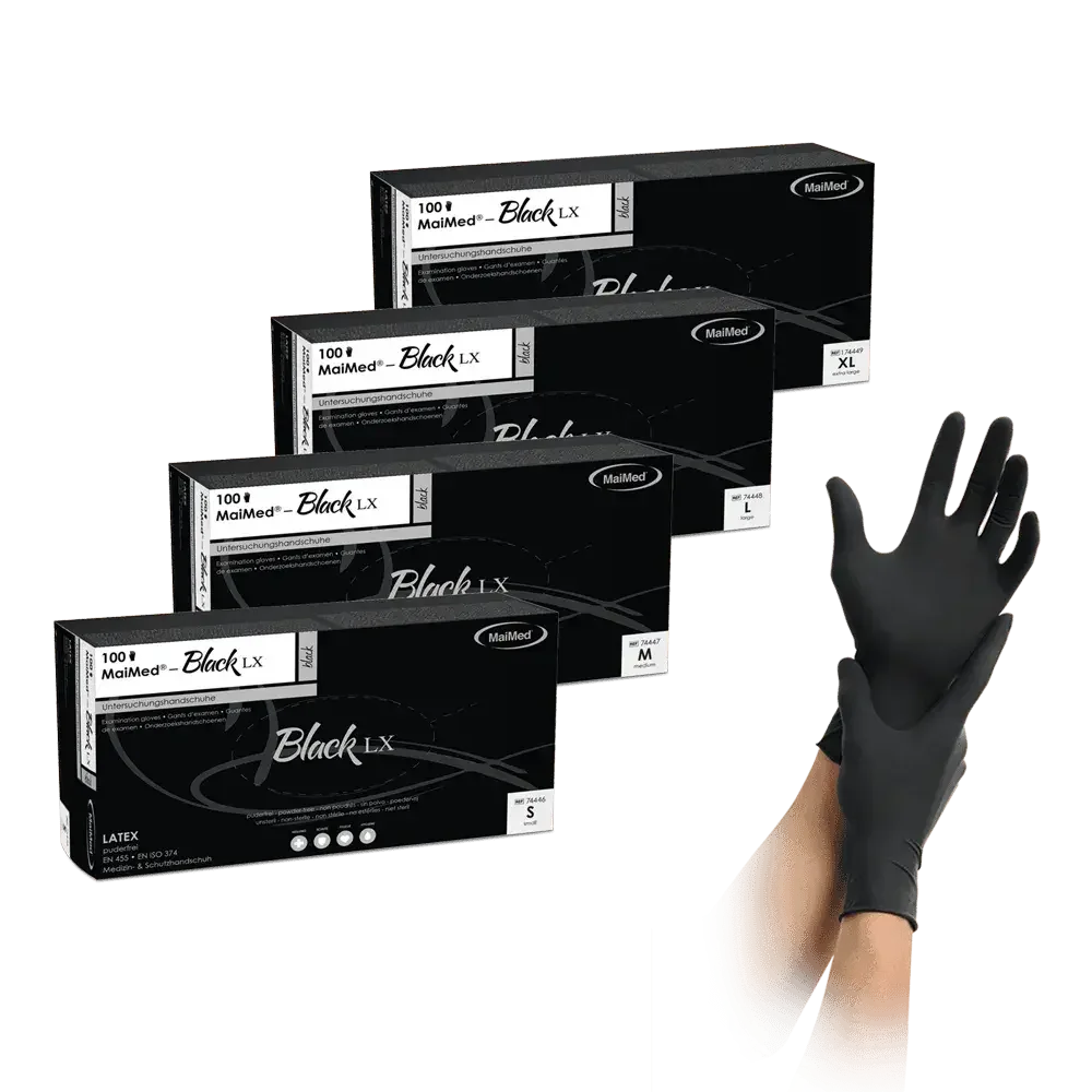 Latexhandschuhe schwarz