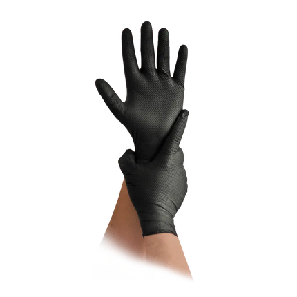 MaiMed® Diamond Grip Black Nitrilhandschuhe (50 Stück)