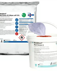 Produktbild Maimed MyClean DS Wipes Soft XXL Kombi mit MyClean Spendereimer - Sanfte, extra große Reinigungstücher für vielseitige Anwendungen in Kombination mit einem praktischen Spendereimer