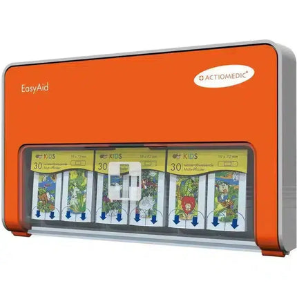 Produktbild des Actiomedic EasyAid Pflasterspenders Kids von Gramm Medical - Kinderfreundlicher Pflasterspender für eine einfache und effektive Wundversorgung