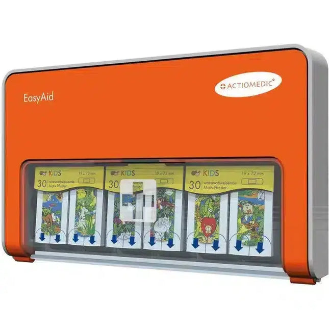 Produktbild des Actiomedic EasyAid Pflasterspenders Kids von Gramm Medical - Kinderfreundlicher Pflasterspender für eine einfache und effektive Wundversorgung