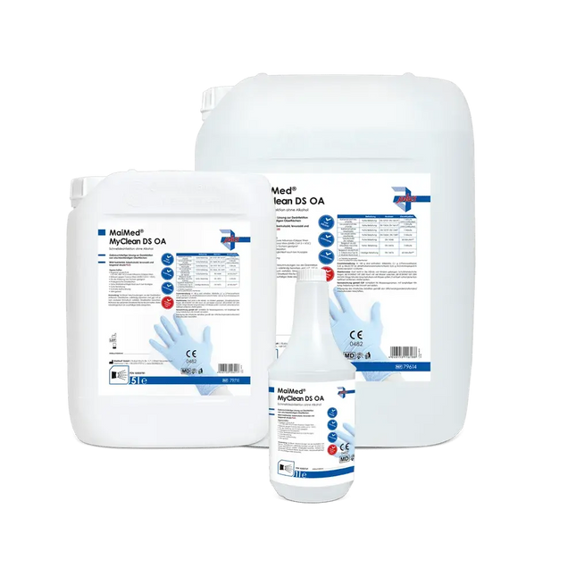 Gruppenbild von MaiMed myclean schnelldesinfektionsmittel