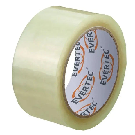 Transparente Paketklebebandrolle, Evertec, für sicheres Verpacken und Versenden