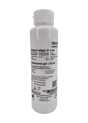 Ultraschallgel 250 ml Flasche, medizinisches Kontaktgel für Diagnostik und Ultraschall, weiß