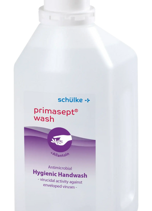 Schülke primasept wash 500ml Flasche, antiseptische, hygienische Handwaschlösung mit Allantoin, klare Dosierflasche, professionelle Hygiene