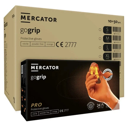 GoGrip Nitrlhandschuhe Orange Karton