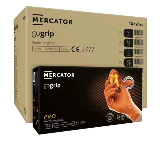 GoGrip Nitrlhandschuhe Orange Karton