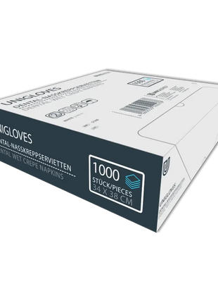 Karton Unigloves Dental-Nasskreppservietten, 1000 Stück, 34x38 cm, Hygienebedarf