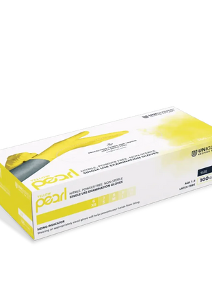 Unigloves Einweghandschuhe Gelb, Nitril, puderfrei, 100 Stück Box, Hygiene Schutz